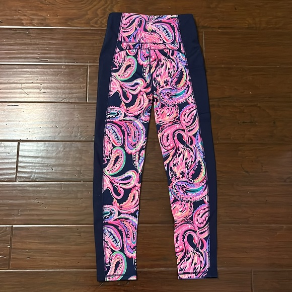 Lilly Pulitzer LUXLETIC Weekender High Rise Midi Legging High Tide Navy Size XS - Picture 10 of 12